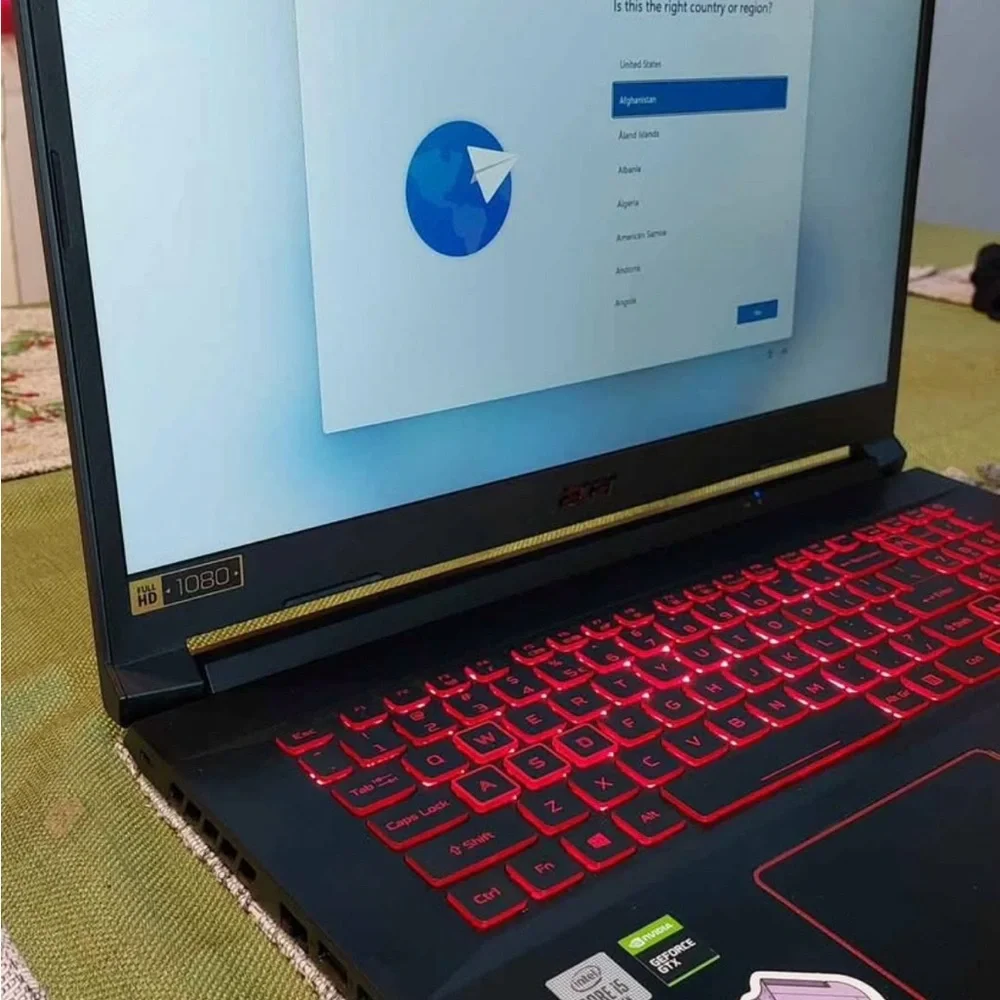 Sleek Black Laptop with Modern Design and Matte Finish acer nitro 5